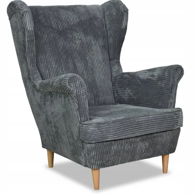 Family Meble Bonito - Scandinavische Fauteuil - Grijze Fluweel - Comfort - Hoogwaardige Kwaliteit grijs