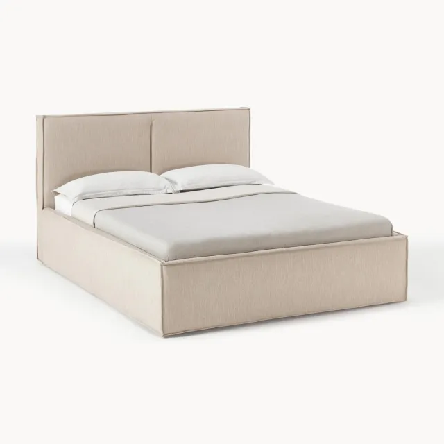 Westwing Collection Gestoffeerd bed Dream Beige