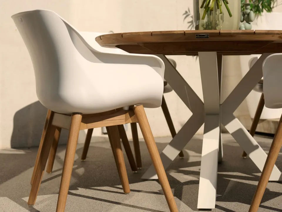 Hartman tuinmeubelen Hartman Sophie Studio/Santa Severina ø180cm dining tuinset 7-delig bruin, foto 4