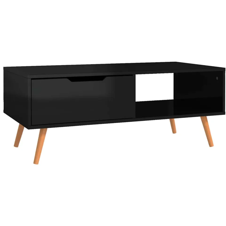 vidaXL Salontafel 100x49,5x43 cm bewerkt hout hoogglans zwart, foto 4