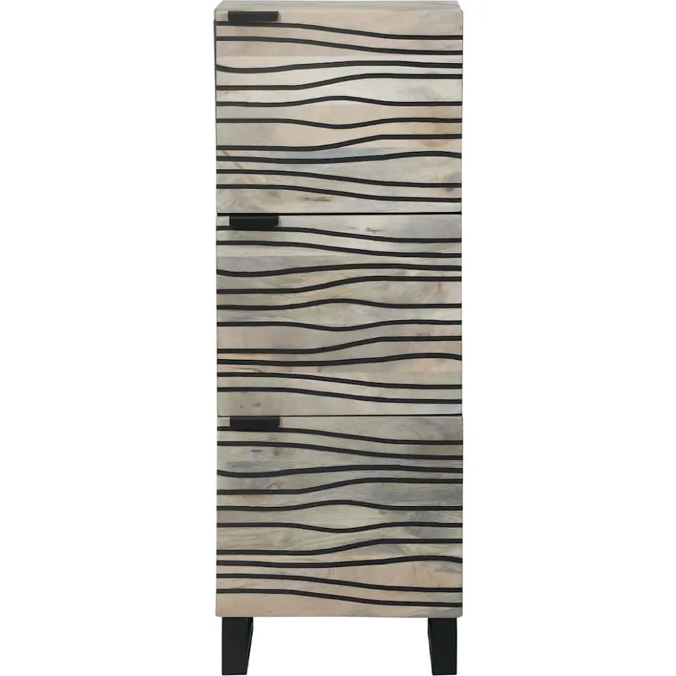 vidaXL Media-opslagkasten en rekken Wit en zwart 40 x 33 x 110 cm, foto 3