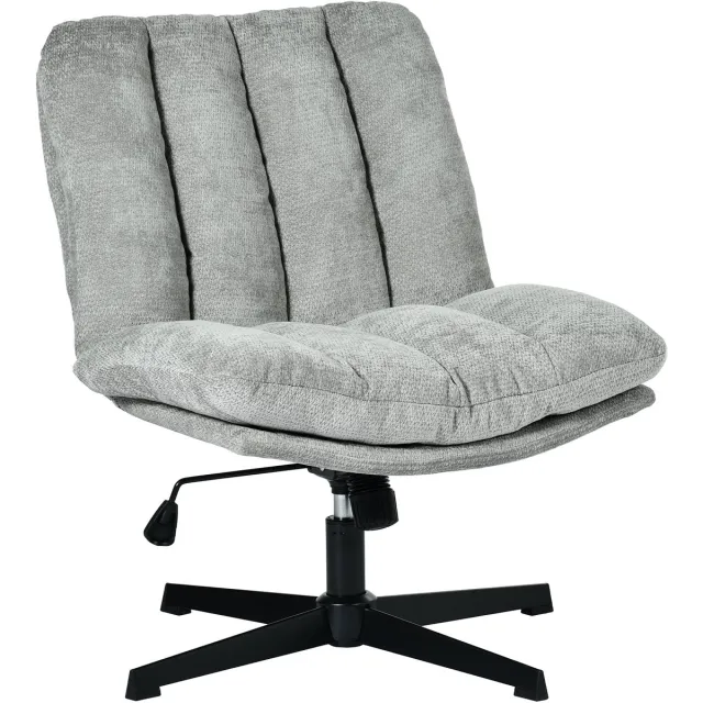 MEUBLE COSY MEUBLES COSY – Draaifauteuil – chenille kruisvoet – lichtgrijs