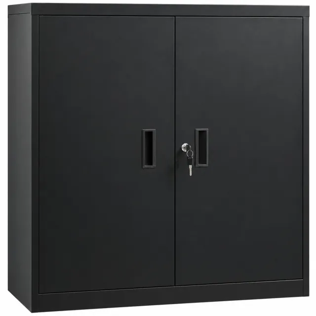 Kymmi Archiefkast - Kast - 90x40x92,5 cm - Zwart - Afsluitbaar