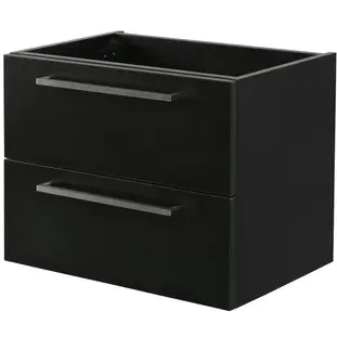 Aquazuro Wastafelonderkast Arezzo 37cm - Zwart Mat - Met 2 Lades - 37,4x59,2x45cm