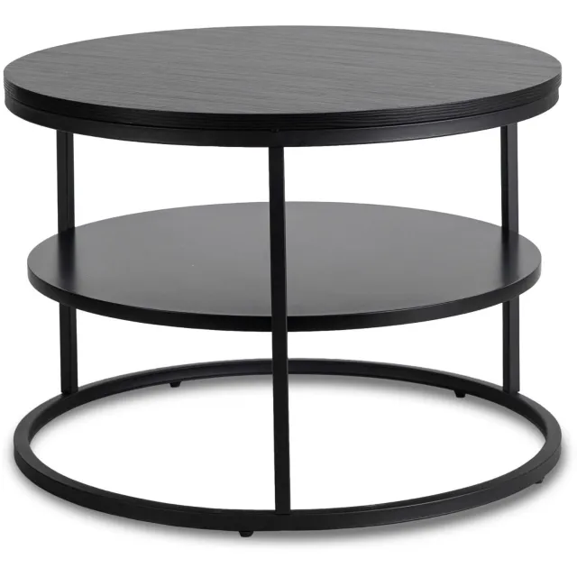Mebel Elite BEST - Salontafel - 70 cm - Zwart - Met legplank