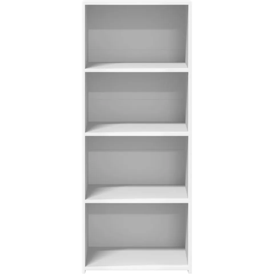 vidaXL Hoge kast 50x41x124 cm bewerkt hout wit