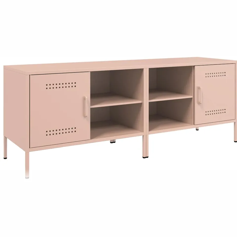 vidaXL Tv-meubelen 2 st 68x39x50,5 cm staal roze, foto 4
