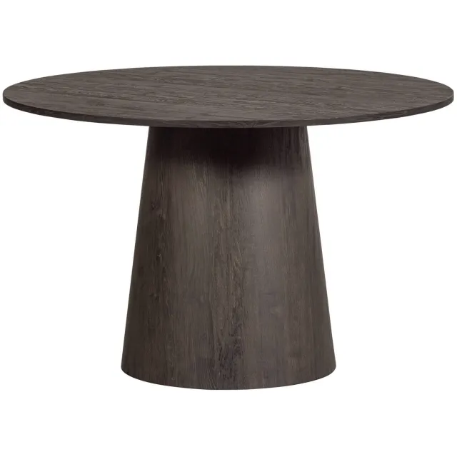 WOOOD Maan Eettafel - MDF - Walnoot - 75x120x120 dark brown