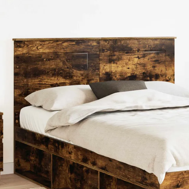 vidaXL Hoofdbord Gerookte Eik 100 cm Geconstrueerd hout Bruin