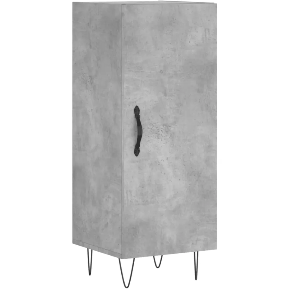 vidaXL Dressoir 34,5x34x90 cm bewerkt hout betongrijs grijs, foto 3