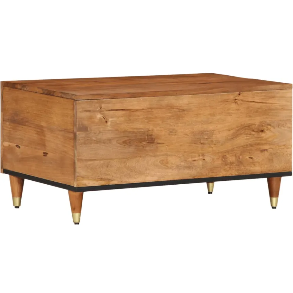 vidaXL Salontafel 80x50x40 cm massief mangohout bruin, foto 4