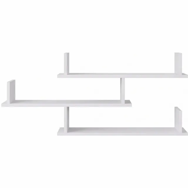 Selsey Kassi – Wandrek met 3 planken, wit, 119 cm