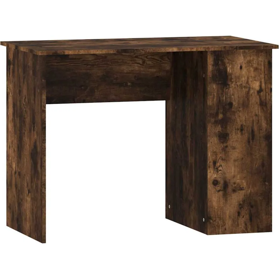 vidaXL Bureau 100x55x75 cm bewerkt hout gerookt eikenkleurig, foto 3