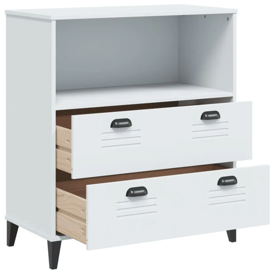 vidaXL Boekenkast VIKEN 80x40x90 cm bewerkt hout wit, foto 4