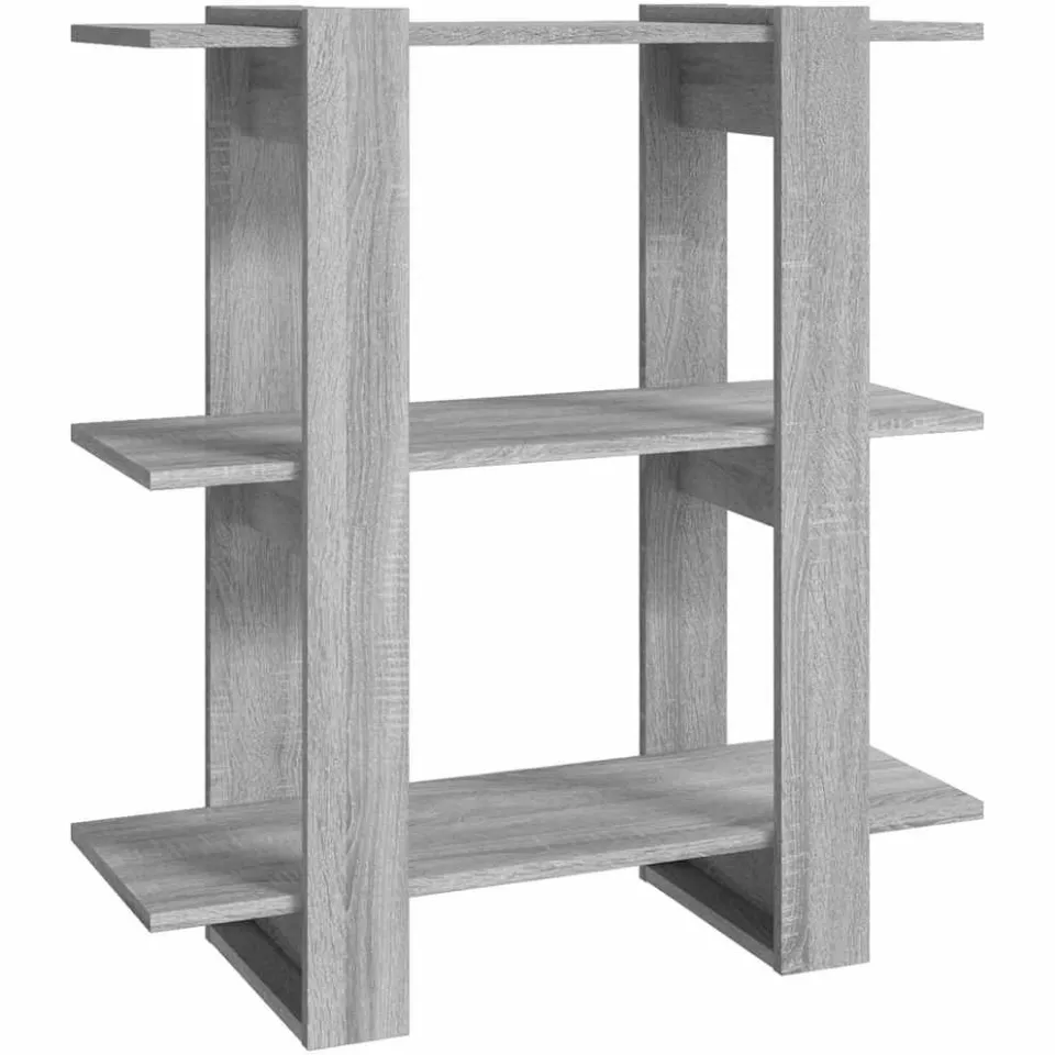 vidaXL Boekenkast/kamerscherm 80x30x87 cm grijs sonoma eikenkleurig
