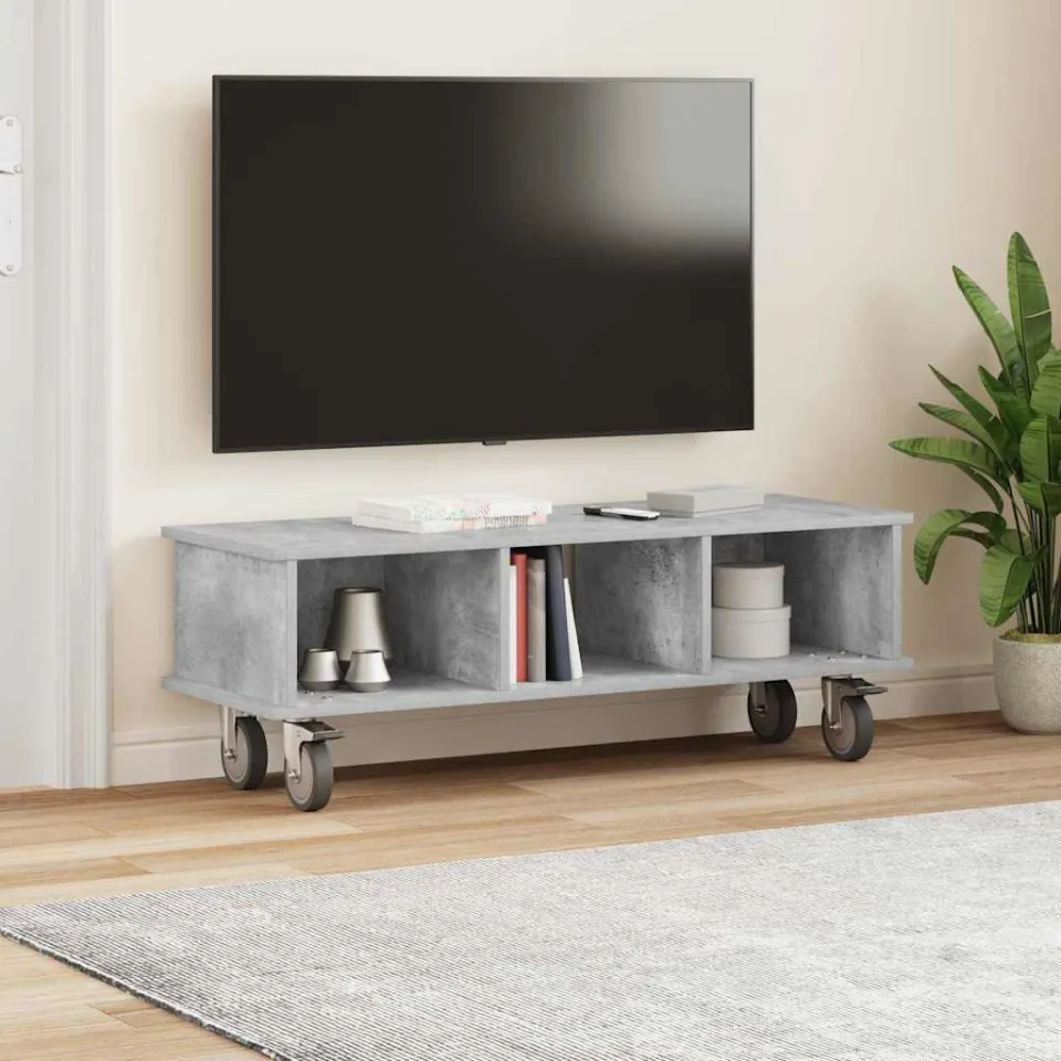 vidaXL TV-standaard 100 x 35 x 35 cm Beton Grijs Bewerkt hout, foto 3