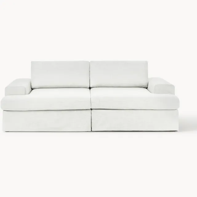 Westwing Collection Modulaire bank Russell (2-zits) met afneembare hoezen Wit