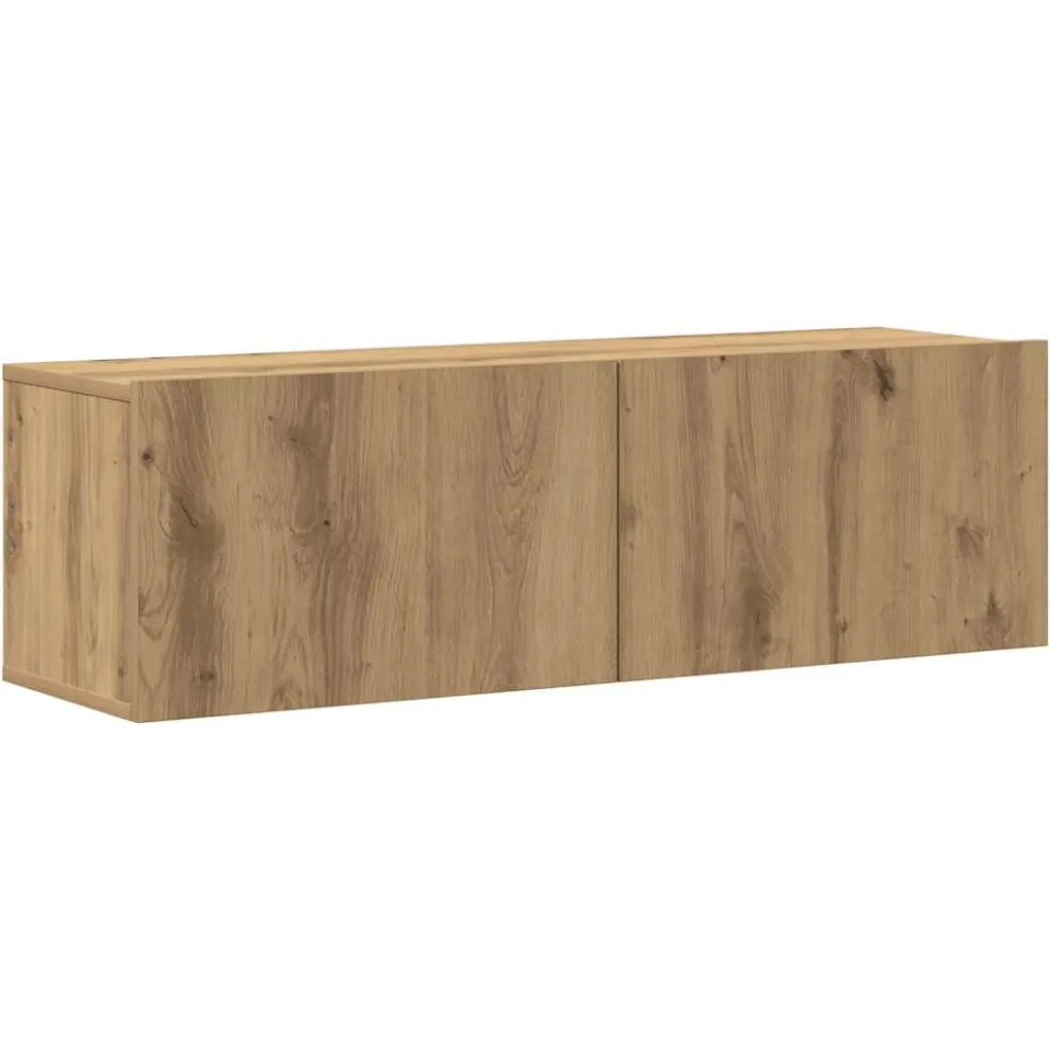 vidaXL 4-delig Tv-meubelset wandmontage bewerkt hout artisanaal eiken, foto 3
