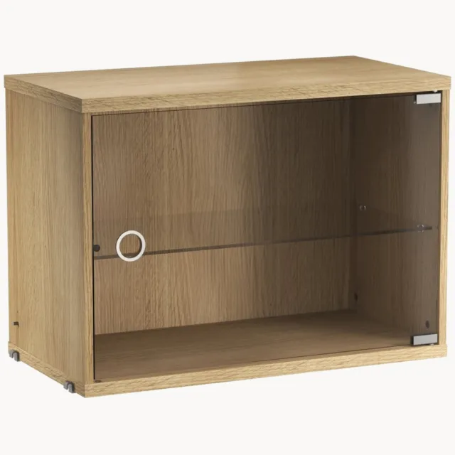 String Furniture Displaykast String System met draaideur, B 58 x D 30 cm Transparant