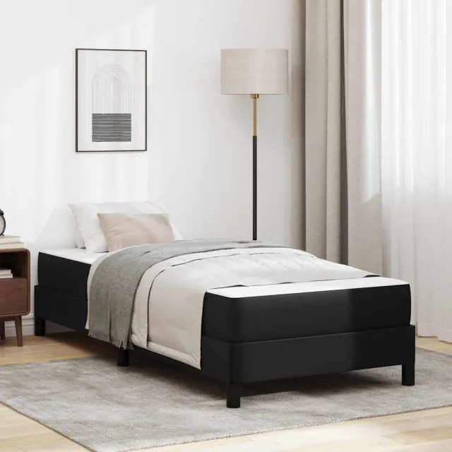 vidaXL Bedframe met matras Zwart 90 x 190 cm Stof