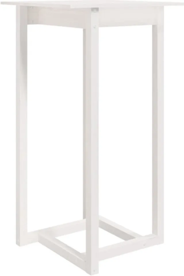 vidaXL Bartafel - 60x60x110 - cm - massief - grenenhout - wit