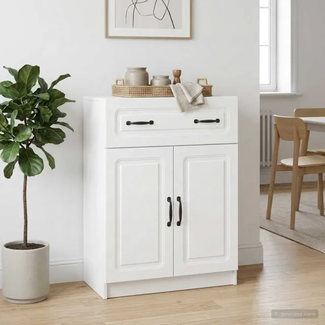 vidaXL Dressoir Wit 66 x 34,5 x 87 cm Bewerkt hout