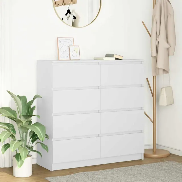 vidaXL Dressoir 100x35x99 cm bewerkt hout wit, foto 2