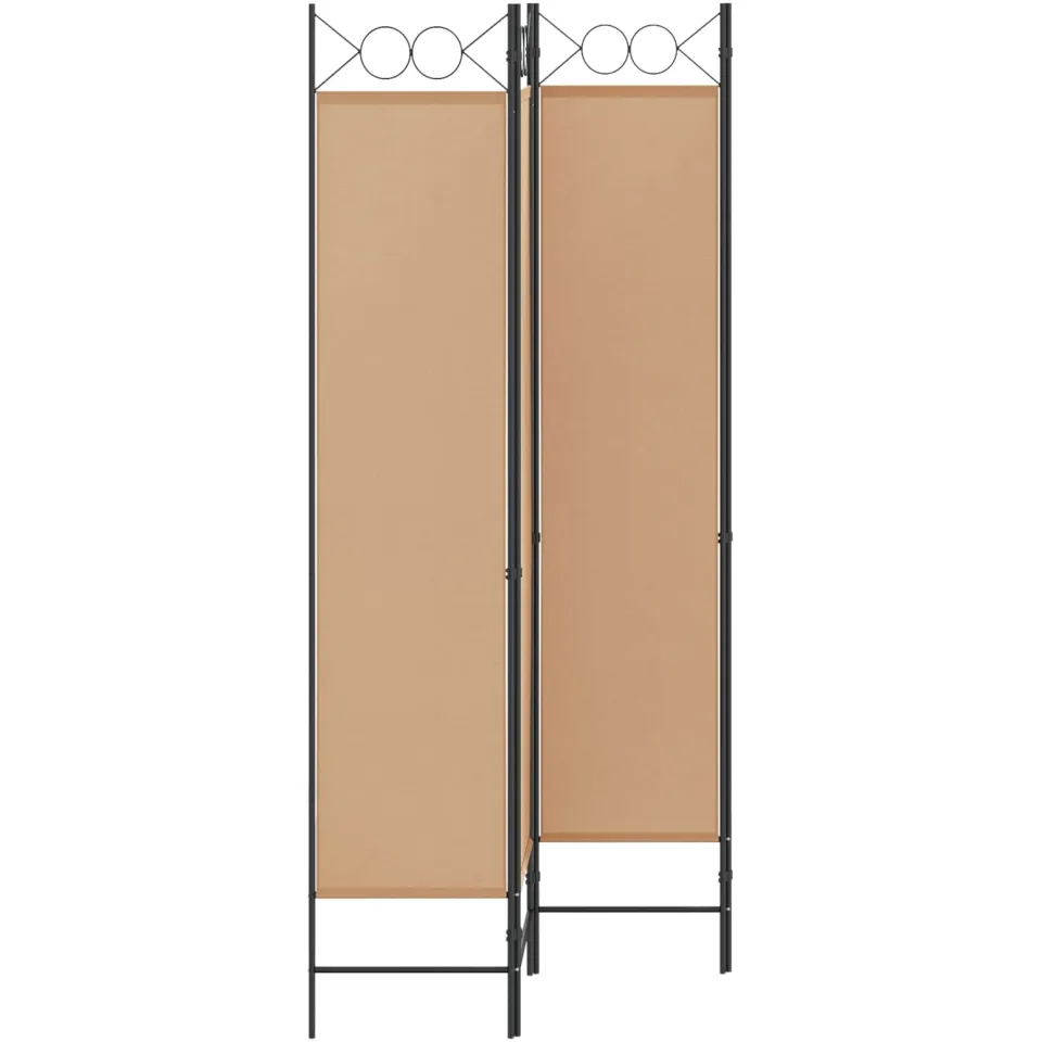 vidaXL 4-panelen roomdivider Beige 160 x 200 cm Stof