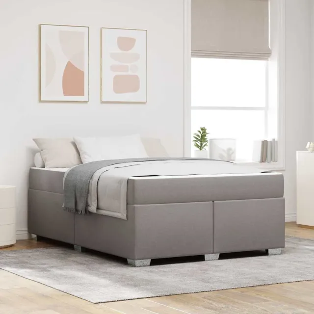 vidaXL Bedframe Taupe 160 x 200 cm Stof