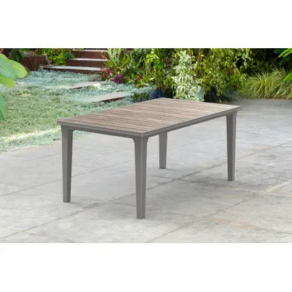 Keter Futura Eettafel Ashwood - Kunststof - Bruin - 96 X 166 X 10cm, foto 2