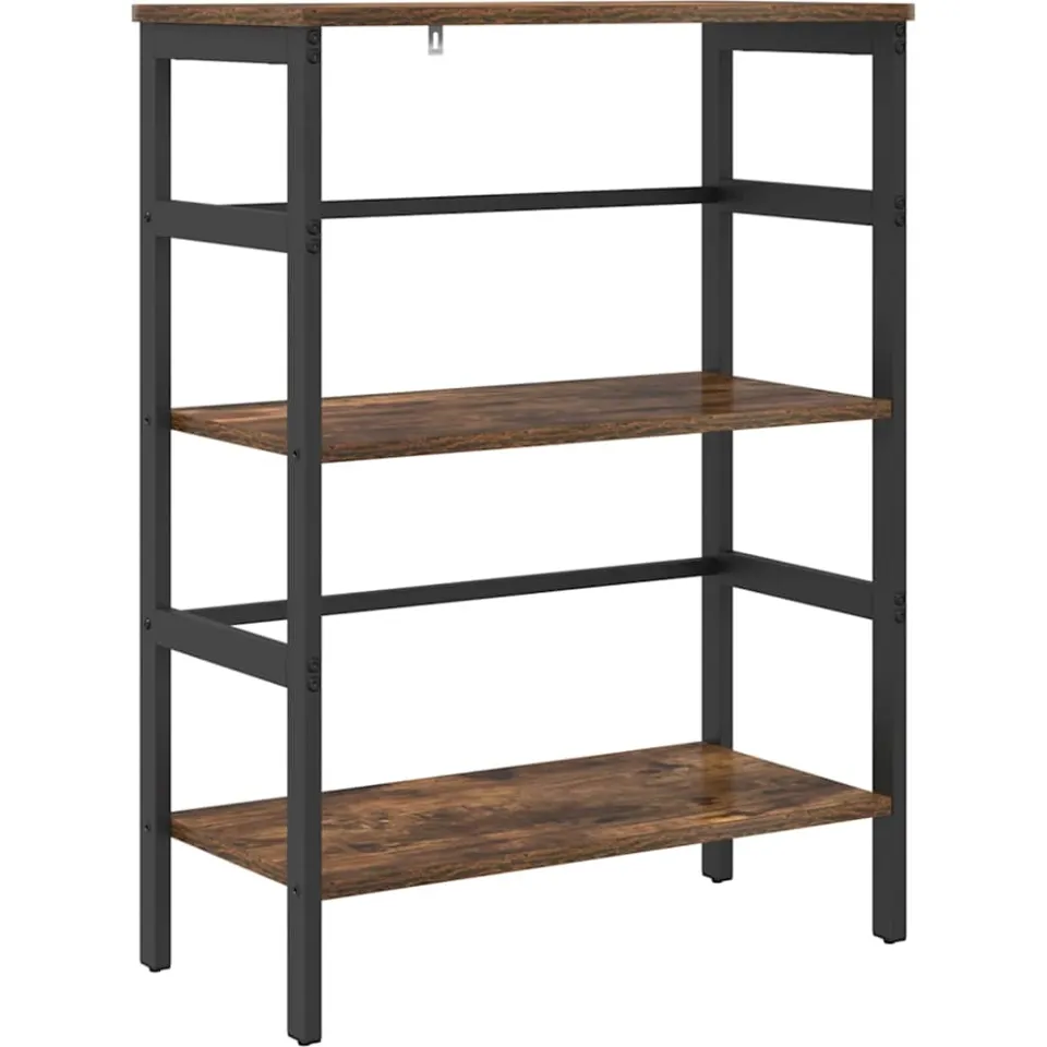 vidaXL Boekenkast 2-laags 60 x 29,5 x 81 cm Bewerkt hout Gerookt eiken, foto 3