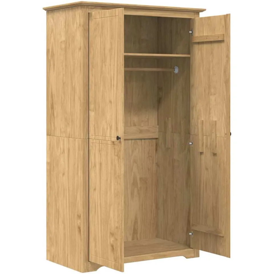 vidaXL Kledingkast BODO Honingbruin 99 x 53,5 x 173 cm