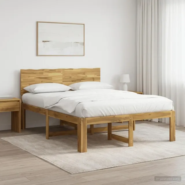 vidaXL Tweepersoonsbed met hoofdeinde ROSTOCK Wit 135 x 190 cm