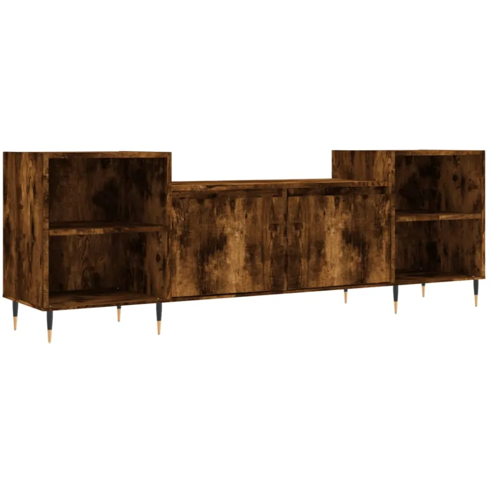 vidaXL Tv-meubel 160x35x55 cm bewerkt hout gerookt eikenkleurig, foto 3