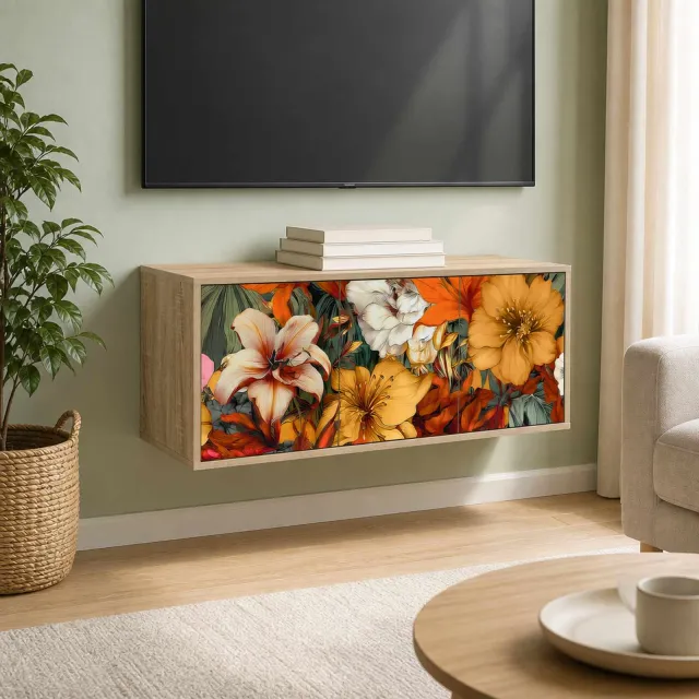 vidaXL Wandgemonteerd tv-meubel GENNEP 102 x 33 x 40 cm Sonoma Eiken Bruin