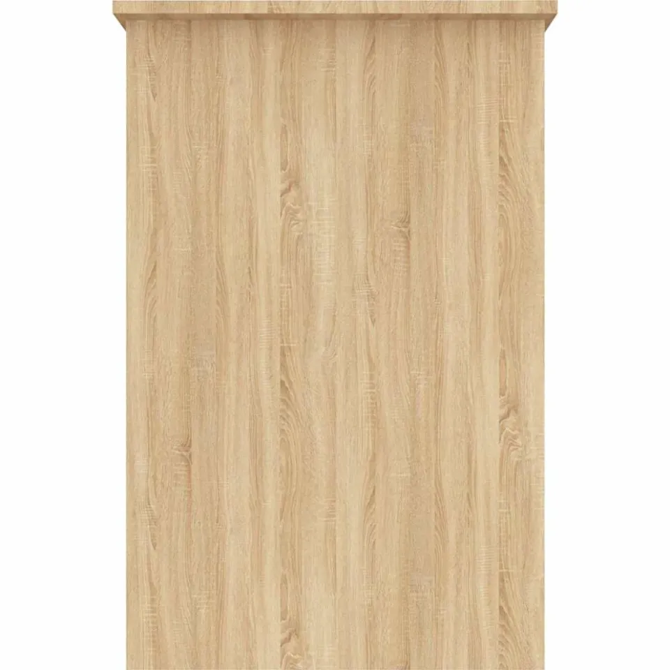 vidaXL Bureau 100x50x76 cm bewerkt hout gerookt eikenkleurig, foto 4