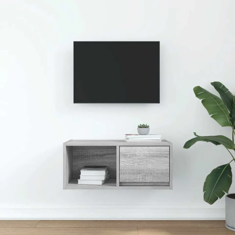 vidaXL TV-meubel 60x31x25,5 cm bewerkt hout grijs sonoma eikenkleurig, foto 3
