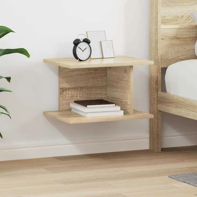 vidaXL Nachtkastje Sonoma Eiken 40 x 30 x 25 cm Bewerkt hout, foto 2