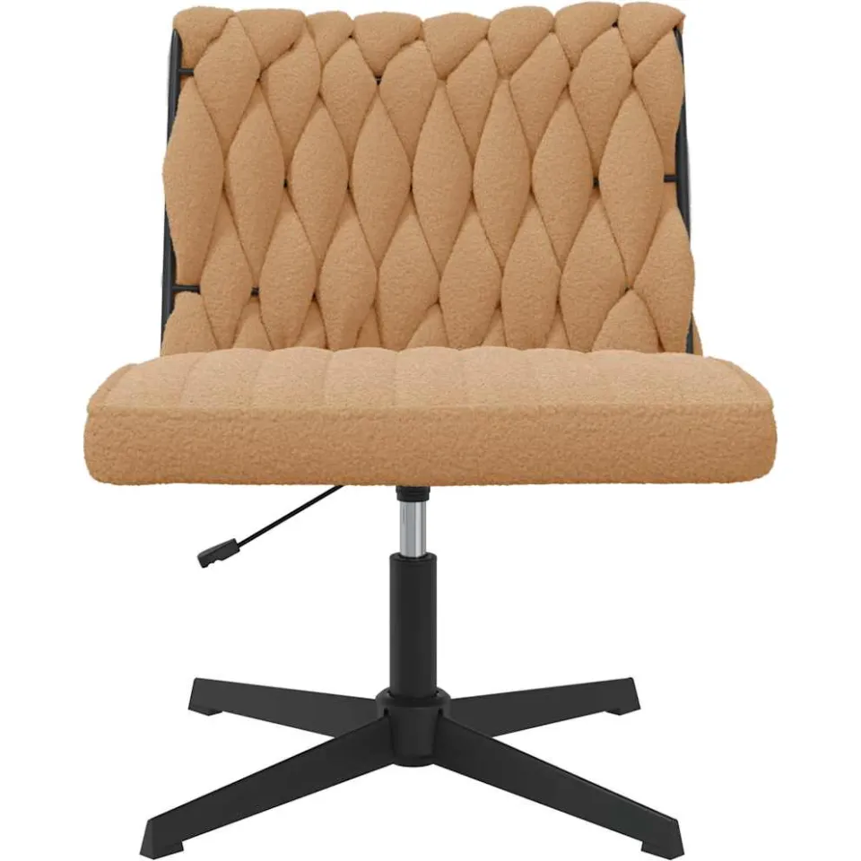 vidaXL Bureaustoel beige wolachtige stof, foto 4