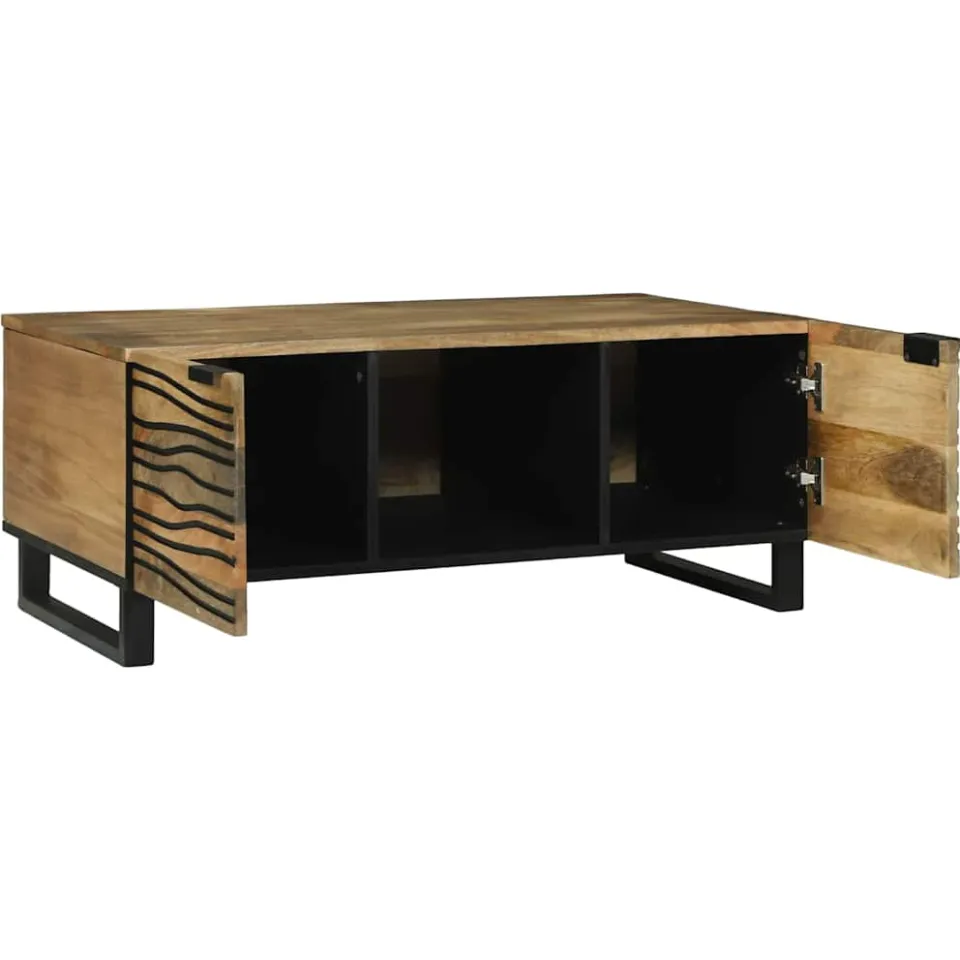 vidaXL Salontafel Naturel 100 x 54 x 40 cm Bewerkt hout, foto 2