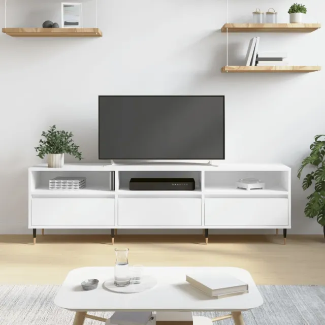 vidaXL Tv-meubel 150x30x44,5 cm bewerkt hout wit, foto 2