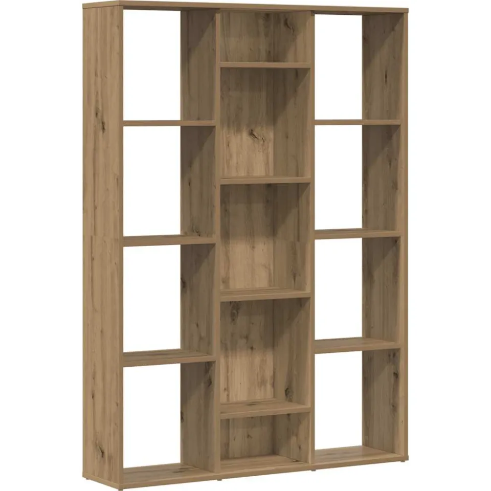 vidaXL Kamerscherm/boekenkast 100x24x140 cm bewerkt hout eikenkleurig
