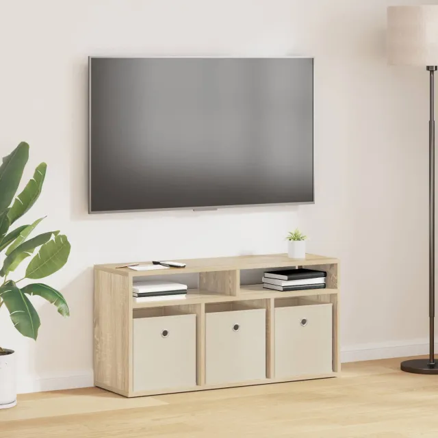 vidaXL Laagkast met lade Sonoma Eiken 87 x 27,5 x 43 cm, foto 2