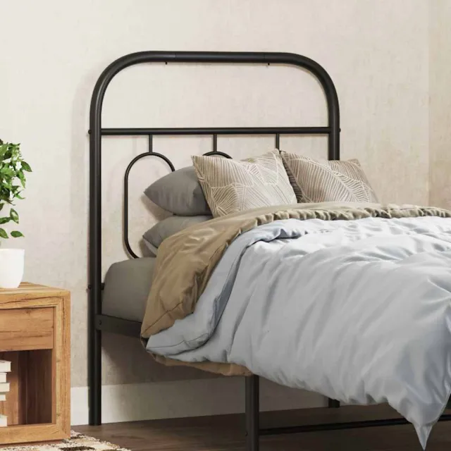 vidaXL Vervangend hoofdbord 75 cm metaal zwart