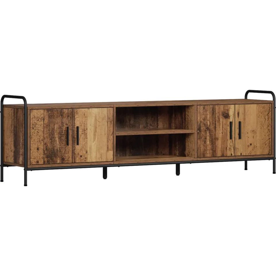 vidaXL Tv-meubel 167,5 x 33 x 50 cm Oud hout Bewerkt hout bruin, foto 3