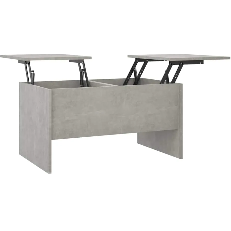 vidaXL Salontafel 80x50x42,5 cm bewerkt hout betongrijs