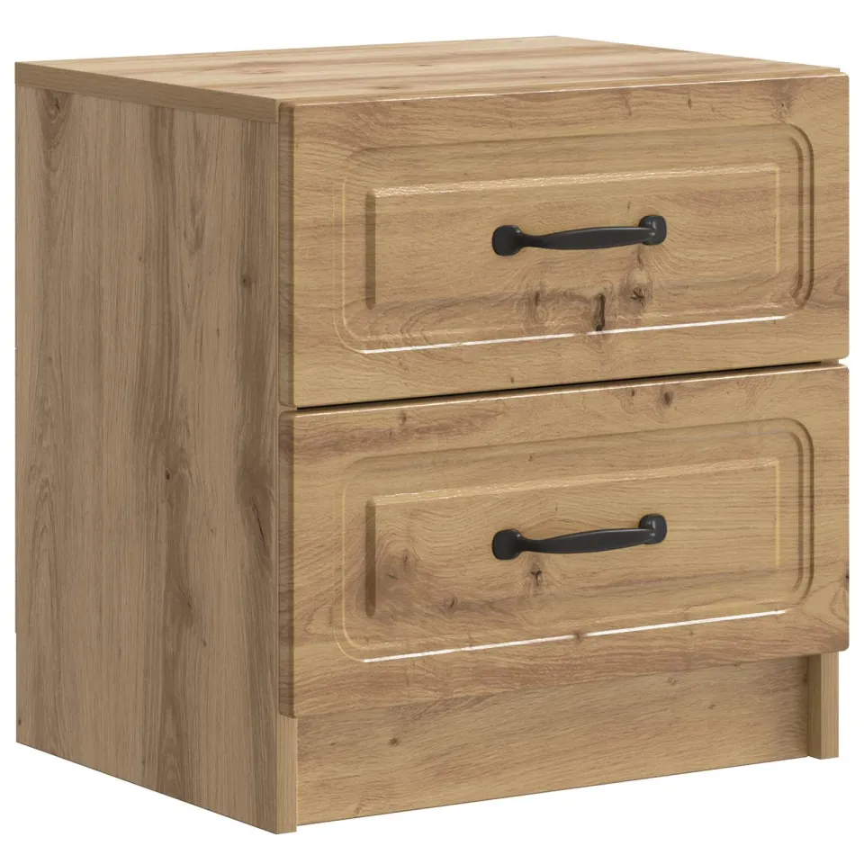 vidaXL Nachtkastje Artisanaal eiken 43 x 34,5 x 44,5 cm Bewerkt hout, foto 3
