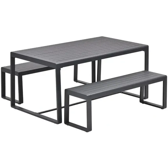 Garden Impressions Amada picknick set - carbon black Zwart