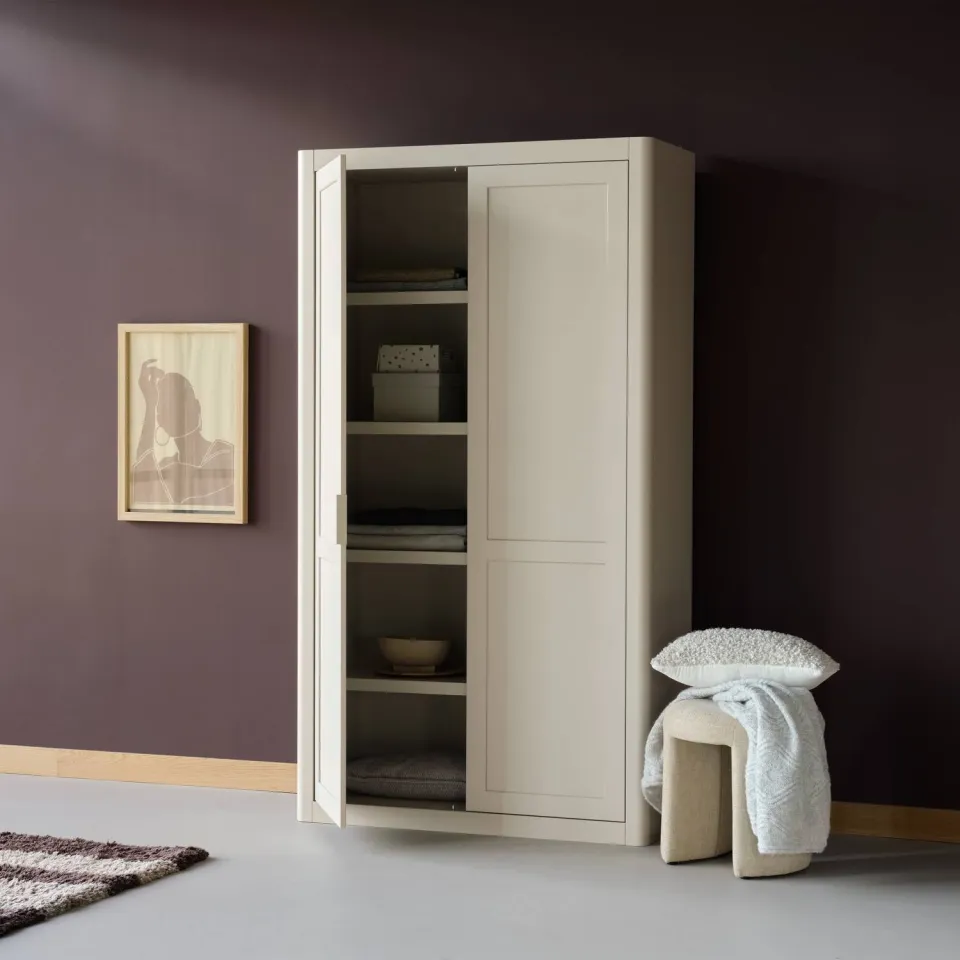 WOOOD Gunnar Opbergkast - Grenen - Matzwart/Mud - 217x120x48, foto 5