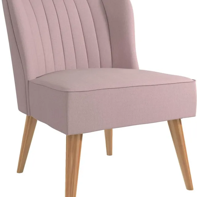 I.T.T. Brittany-Gestoffeerde Accent Stoel in Linnen Pink Roze